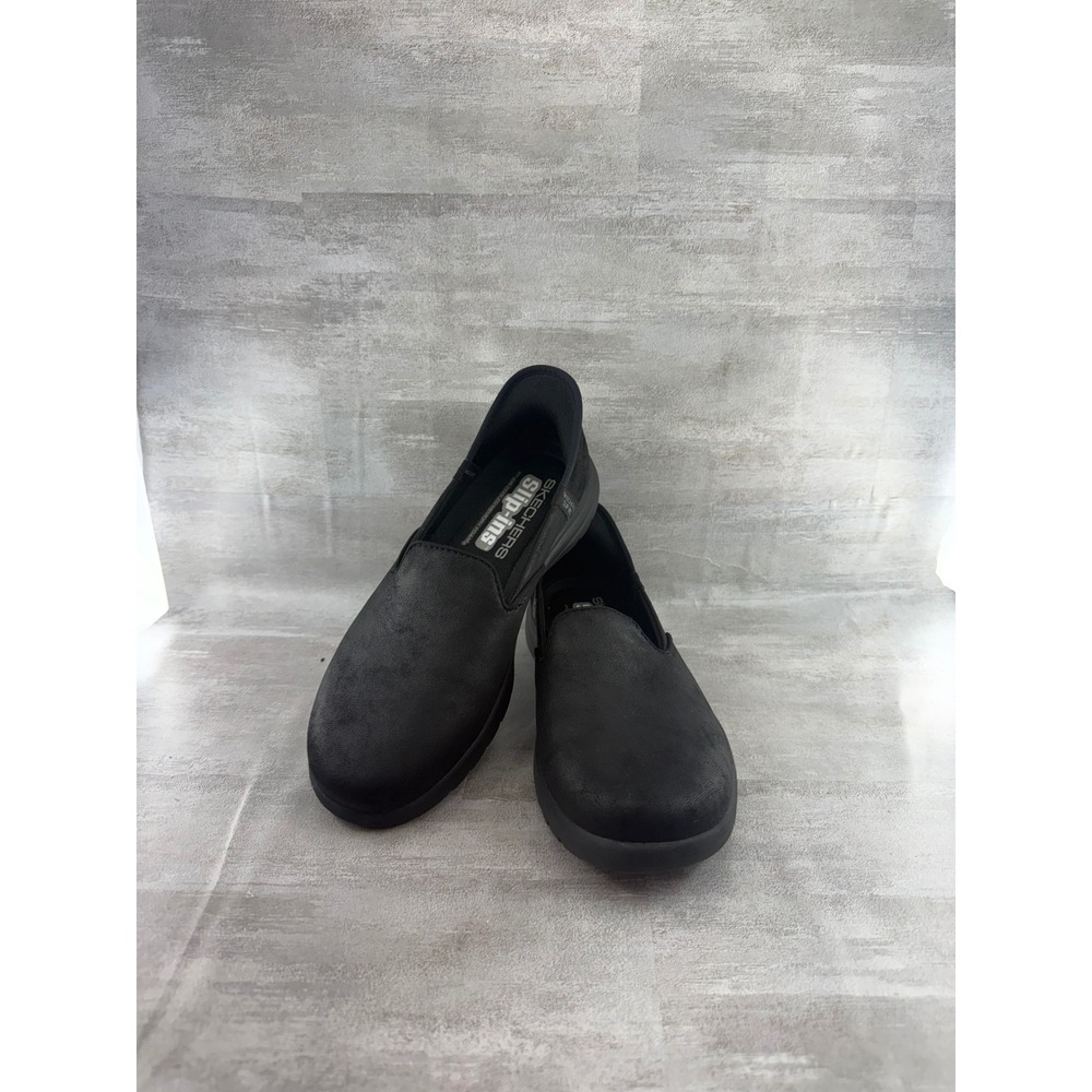 Skechers Slip-ins On-the-GO Flex Serene Black Walking Shoes 136544 Women Sz 7.5
